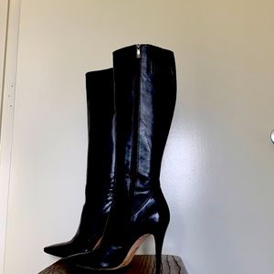 Black Via Spiga knee high black leather boots
